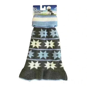 🌈 6/$60, NWT, Dog Sweater Dress, Grey/Blue/White, Size XSmall